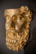 Hand poured plaster bust of