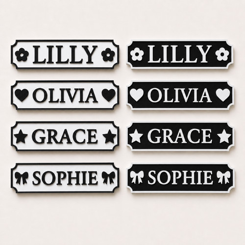 Personalised name black door - personalised,