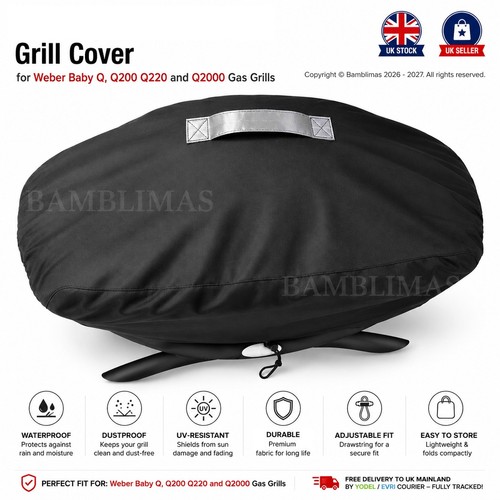 Black grill cover - for, weber