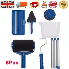 Paint Runner Pro Roller 8Pcs Brush Set Room Painting Wall Handle Decorating UK