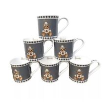 Harrods Coffee Mug Set Of 6 Grey Teddy Fine Bone China Tea Coffee Ideal Gift?