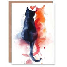 Two Cats in Love Cute Couple