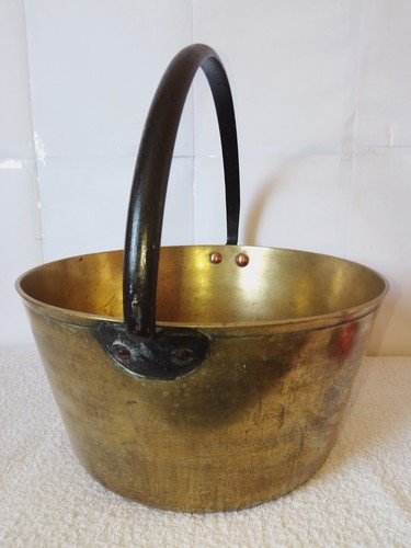 Vintage brass jam pan - brass,