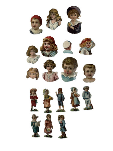 Victorian die cut scraps - victorian,