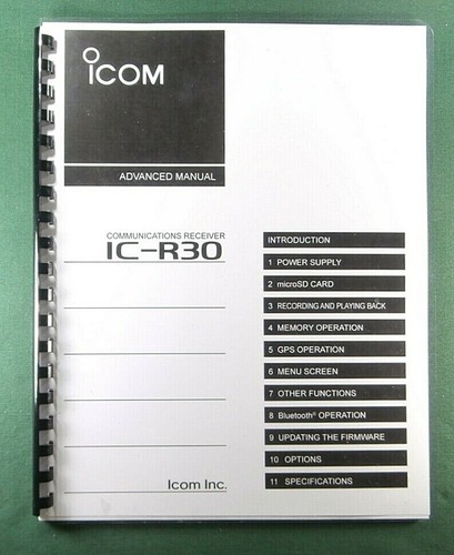 Icom r30 advanced - icom,