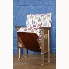Single Vintage Art Deco C1930 Cinema Theatre Seat or Chair Stylised Llama Design