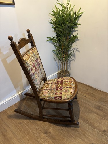 Beautiful vintage oak rocking - vintage,