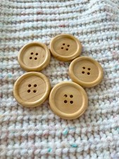Pack of 5 Large Wooden Buttons