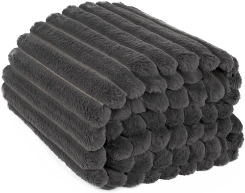 Soft cozy fleece ribbed - fleece, throw