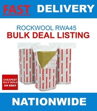 ROCKWOOL RWA45 Acoustic Sound Insulation 50,75,100mm - BULK DEALS - Read Desc