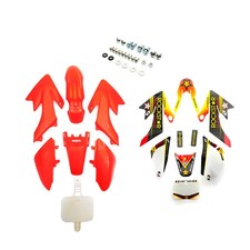 Red Plastic Set Rockstar Graphics Stickers With Bolts Pitbike 50cc 110cc 125cc