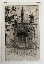 CAROLINE ARMINGTON “La Tourelle Paris”  ANTIQUE DRYPOINT ETCHING 23/75 -1910