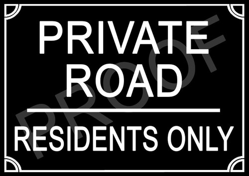 Private road residents only - private,