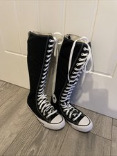 Converse Black Knee High Lace