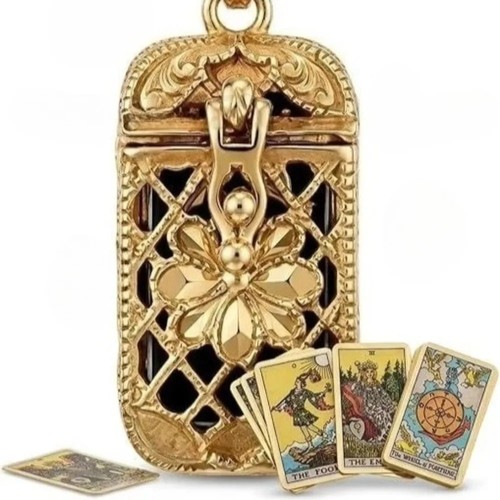 Tiny tarot deck necklace - necklace,