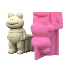 Cute Frog Pen Holder Flower