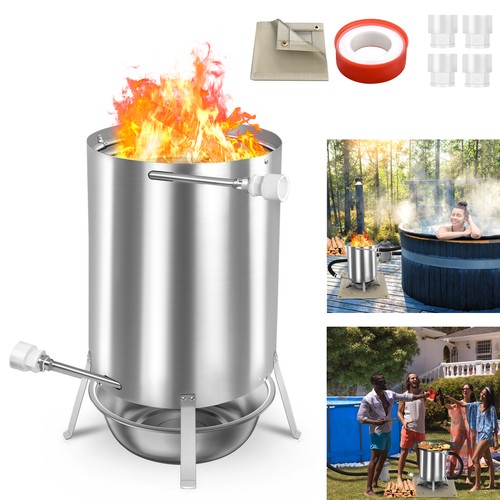 Firewood pool heater - firewood, fire