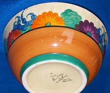 CLARICE CLIFF FRUIT BOWL GAYDAY ART DECO WILKINSON