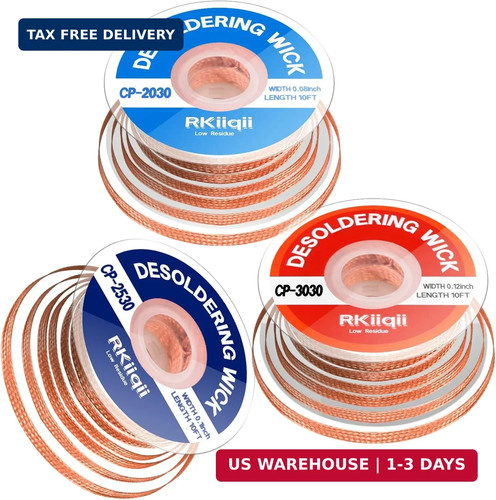 3pcs solder wick braid with - 3pcs,