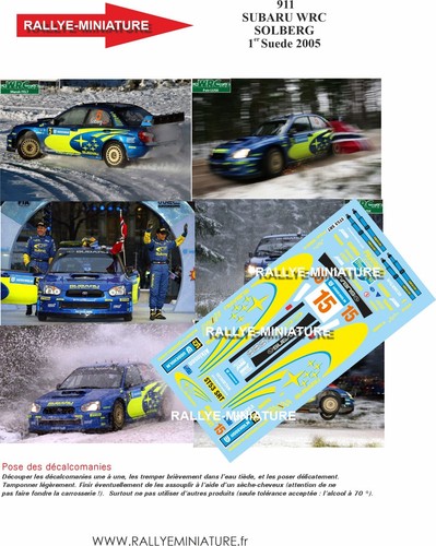 Decals ref 0911 subaru - 1/18,