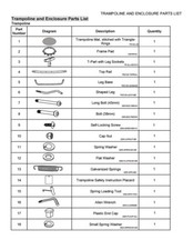 10ft Trampoline Spare Parts