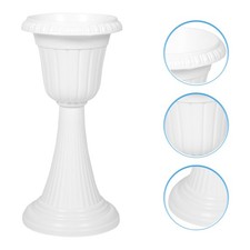 Decorative Planter Tall Flower Pots Outdoor Column Urn Resin Stand