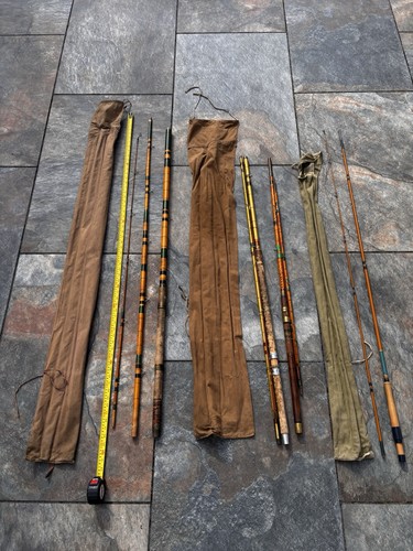 Vintage fishing rods various - rods,