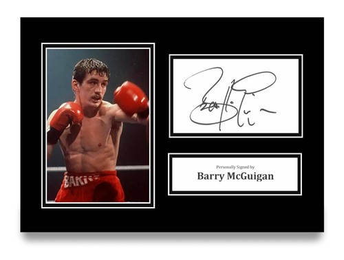 Barry mcguigan signed photo - signed, a4