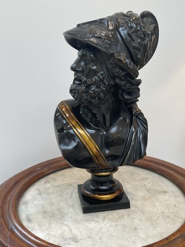 Antique bronze bust - bronze,