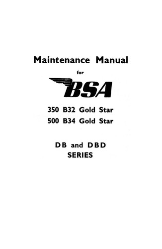 Bsa gold star b32 b34 - star, &
