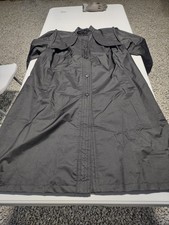 Gallery Womens Long Black Trench Coat