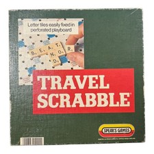 Vintage TRAVEL SCRABBLE Board Game - Complete - Clip in Tiles