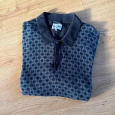 Original Ben Sherman Mod Style Knitted Patterned  Polo Shirt XL