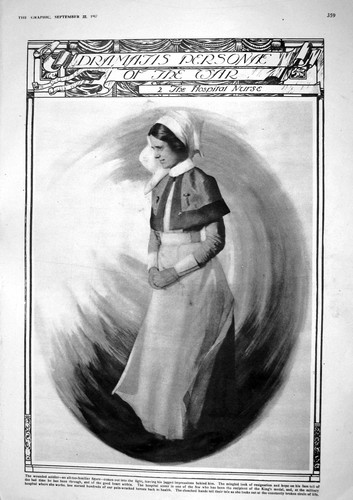 Old 1917 war hospital nurse - old,