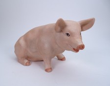Porcelain Pig by Alfro London Hand-painted Figurine Excellent Vintage Condition
