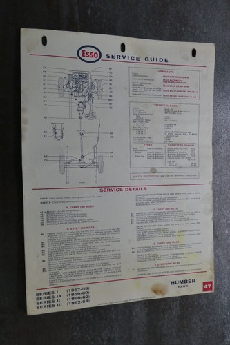 Humber hawk service guide - humber,