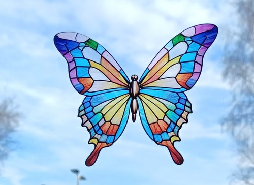 Butterfly decorative stained - butterfly,