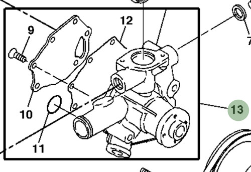 Genuine john deere water pump - deere,