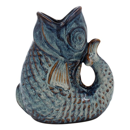 Ceramic fish gurgle jug - gurgle,