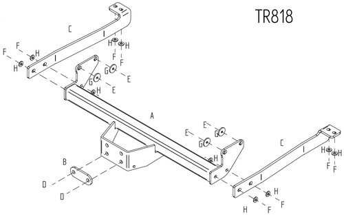 Towtrust fixed flange - towtrust, towbar
