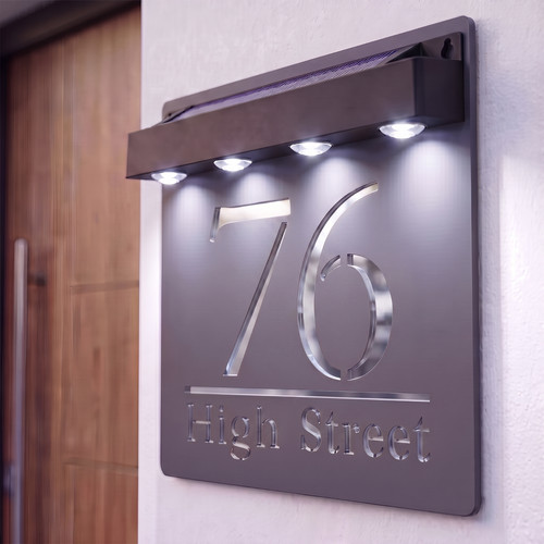Laser house number plaques - house,