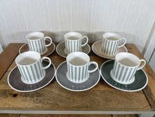 6x Susie Cooper Regency Stripe