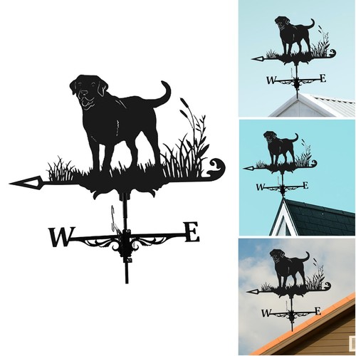 Iron weather vane black - weather, dog
