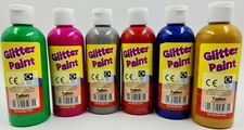 6 X 200ml GLITTER Paint