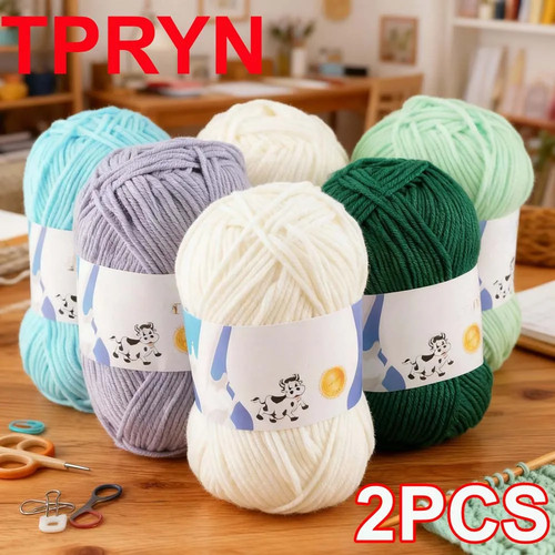 2pcs 100g milk cotton yarn - 100g,