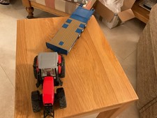 Siku Massey Ferguson 8280 Model Tractor. Britains Ertl 43006 Trailer. VGC