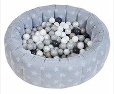 Grey Flocked Ball Pit