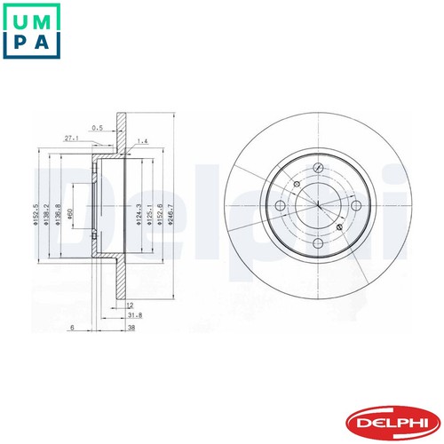 Brake disc bg3769 for - 2x,