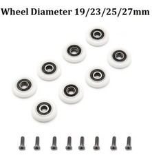 4/8 x Single Shower Screen Door Rollers Runners Wheels 19,23,25,27mm Replacement