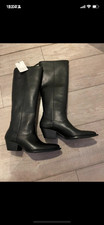 zara knee high black boots